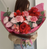 Авторский букет «pink&red» с французскими розами 
